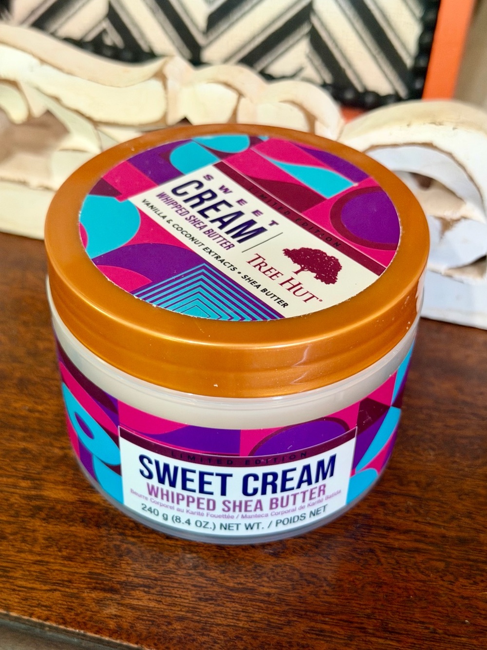 Tree Hut Sweet Cream Whipped Shea Butter - Pink & Teal Jar